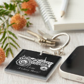 ヴィンテージグレーマッシーファーゲゾントラクタートラック キーホルダー (正面右)