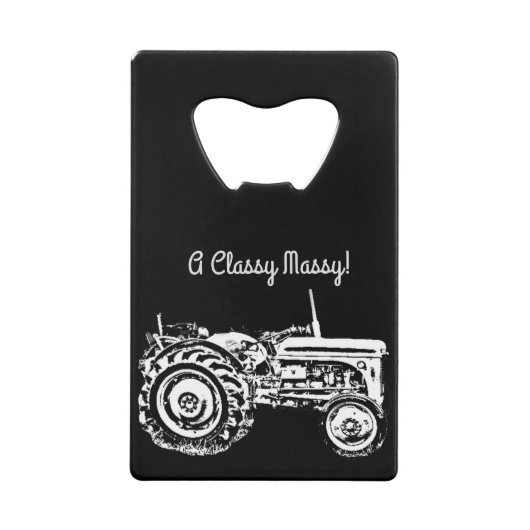 ヴィンテージグレーマッシーファージゾントラクター クレジットカード栓抜き (正面)