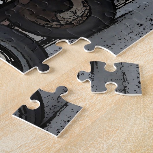 ヴィンテージグレーマッシーファージゾントラクター ジグソーパズル (側面)