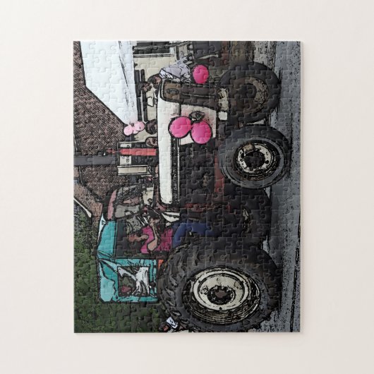 ヴィンテージグレーマッシーファージゾントラクター ジグソーパズル (縦)