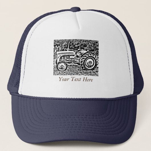 ヴィンテージグレーマッシーファーディソントラクター写真Tシャツ キャップ (正面)