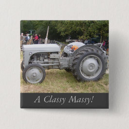 ヴィンテージグレーマッセイファージソントラクターの写真 缶バッジ