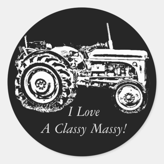 ヴィンテージグレーマッセイファージソントラクター ラウンドシール (正面)