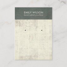 ヴィンテージグレー古新聞スタッドイヤリングディスプレイ