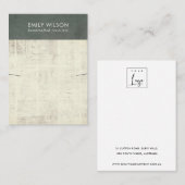 ヴィンテージグレー古新聞ネックレスバンドディスプレイB 名刺 (正面/裏面)