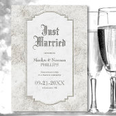 ヴィンテージグレー彫り結婚石の発表 案内状