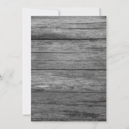 ヴィンテージグレー魚釣り誕生日パーティーの招待 招待状 (裏面)