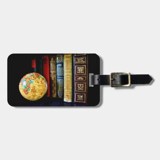 ヴィンテージグローブと書籍 ラゲッジタグ (正面横)