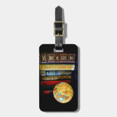 ヴィンテージグローブと書籍 ラゲッジタグ (正面縦)