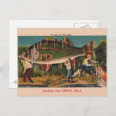 ヴィンテージグローブオクラホマ魚釣りポストカード ポストカード (正面/裏面)