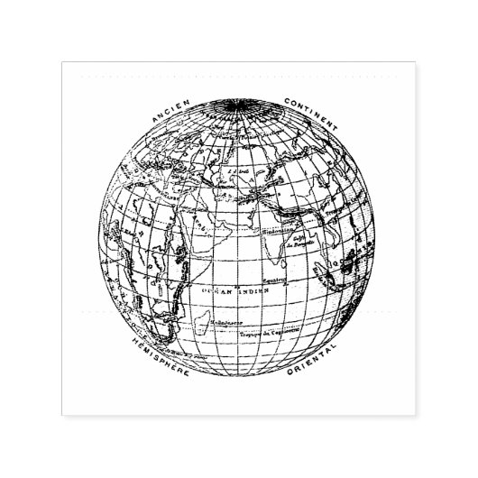 ヴィンテージグローブゴム印 セルフインキングスタンプ (デザイン)