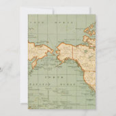 ヴィンテージグローブトラベル1歳の誕生日招待状 招待状 (裏面)