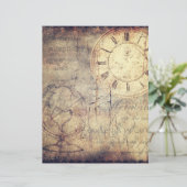 ヴィンテージグローブ及び時計スクラップブック紙 (スタンド正面)