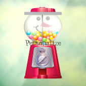 ヴィンテージグンボールマシン雪だるまスノースグローブ ウィンドウサイン (シート3)