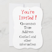 ヴィンテージグンボールマシン雪だるまスノースグローブ 招待状 (裏面)