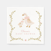 ヴィンテージグースガール赤ちゃんシャワー スタンダードカクテルナプキン (正面)