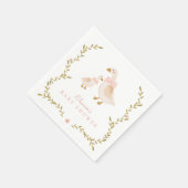 ヴィンテージグースガール赤ちゃんシャワー スタンダードカクテルナプキン (角)