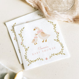 ヴィンテージグースガール赤ちゃんシャワー スタンダードカクテルナプキン