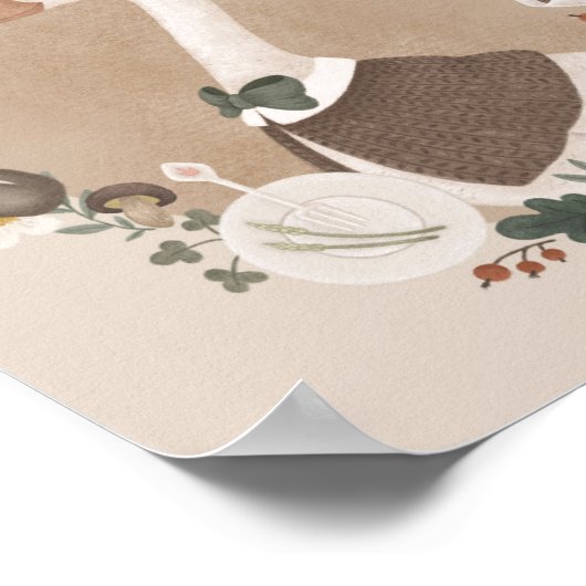 ヴィンテージグースキャラクターポートレート ポスター (角)