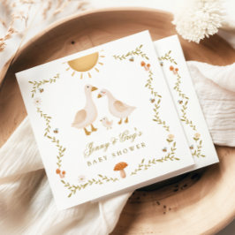 ヴィンテージグースベイビーシャワー スタンダードカクテルナプキン