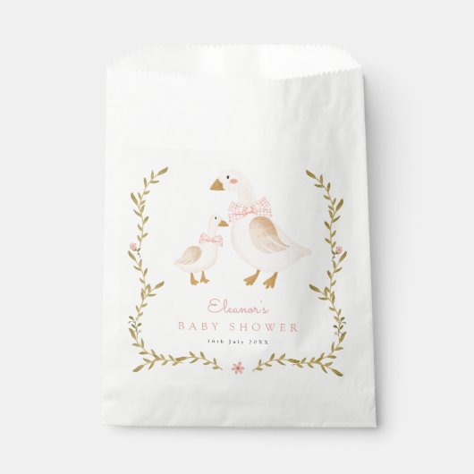 ヴィンテージグースママベビーシャワー フェイバーバッグ (正面)