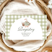 ヴィンテージグース間抜けベイビーシャワー登録 エンクロージャーカード