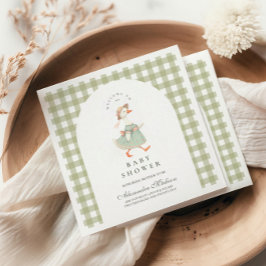 ヴィンテージグース間抜けベイビーシャワー スタンダードカクテルナプキン