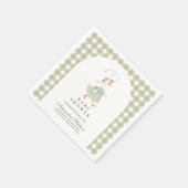 ヴィンテージグース間抜けベイビーシャワー スタンダードカクテルナプキン (角)
