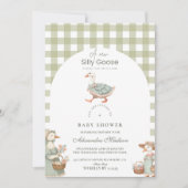 ヴィンテージグース間抜けベイビーシャワー 招待状 (正面)