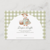 ヴィンテージグース間抜けベビーおむつラッフル エンクロージャーカード (正面)