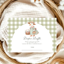 ヴィンテージグース間抜けベビーおむつラッフル エンクロージャーカード