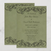 ヴィンテージグ結婚リーン 招待状 (正面/裏面)