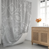 ヴィンテージグ航海のレーシースタンプ シャワーカーテン