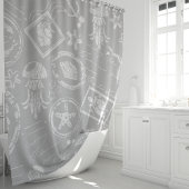 ヴィンテージグ航海のレーシースタンプ シャワーカーテン