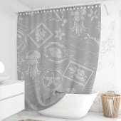 ヴィンテージグ航海のレーシースタンプ シャワーカーテン