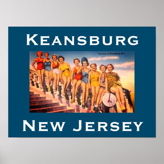 ヴィンテージケアンズバーグNJビーチシーン – ジャージーショア ポスター (正面)