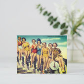 ヴィンテージケアンズバーグNJビーチシーン – ジャージーショア ポストカード (スタンド正面)