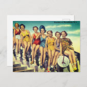 ヴィンテージケアンズバーグNJビーチシーン – ジャージーショア ポストカード (正面/裏面)