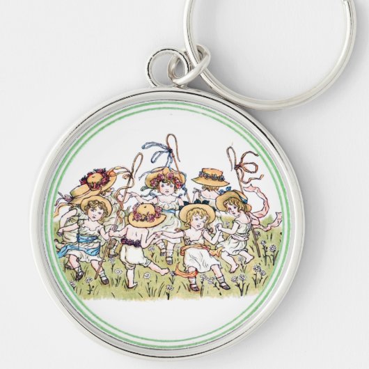 ヴィンテージケイトグリーンアウェイブックイラストレーション キーホルダー (正面)