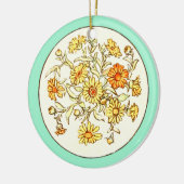 ヴィンテージケイトグリーンアウェイブックイラストレーション セラミックオーナメント (左)