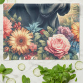 ヴィンテージケインコルソ絵を描ドッグ キッチンタオル (折り畳み)