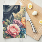 ヴィンテージケインコルソ絵を描ドッグ キッチンタオル (四つ折り)