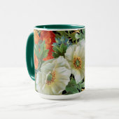 ヴィンテージケシとコーンフラワーのフローラマグ マグカップ (正面左)