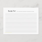ヴィンテージケシとコーンフラワーのレシピカード ポストカード (裏面)