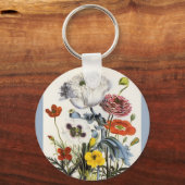 ヴィンテージケシの花ビクトリアン園 キーホルダー (正面)