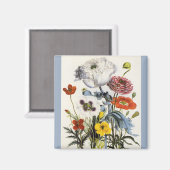 ヴィンテージケシの花ビクトリアン園 マグネット (正面/裏面)