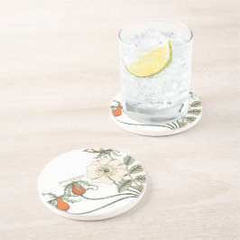 ヴィンテージケシの花 コースター