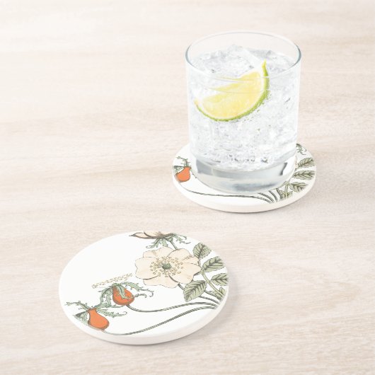 ヴィンテージケシの花 コースター (側面)