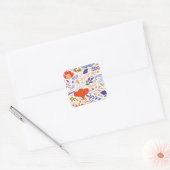 ヴィンテージケシの花 スクエアシール (封筒)