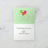 ヴィンテージケシの花、フローラ カード (内部)